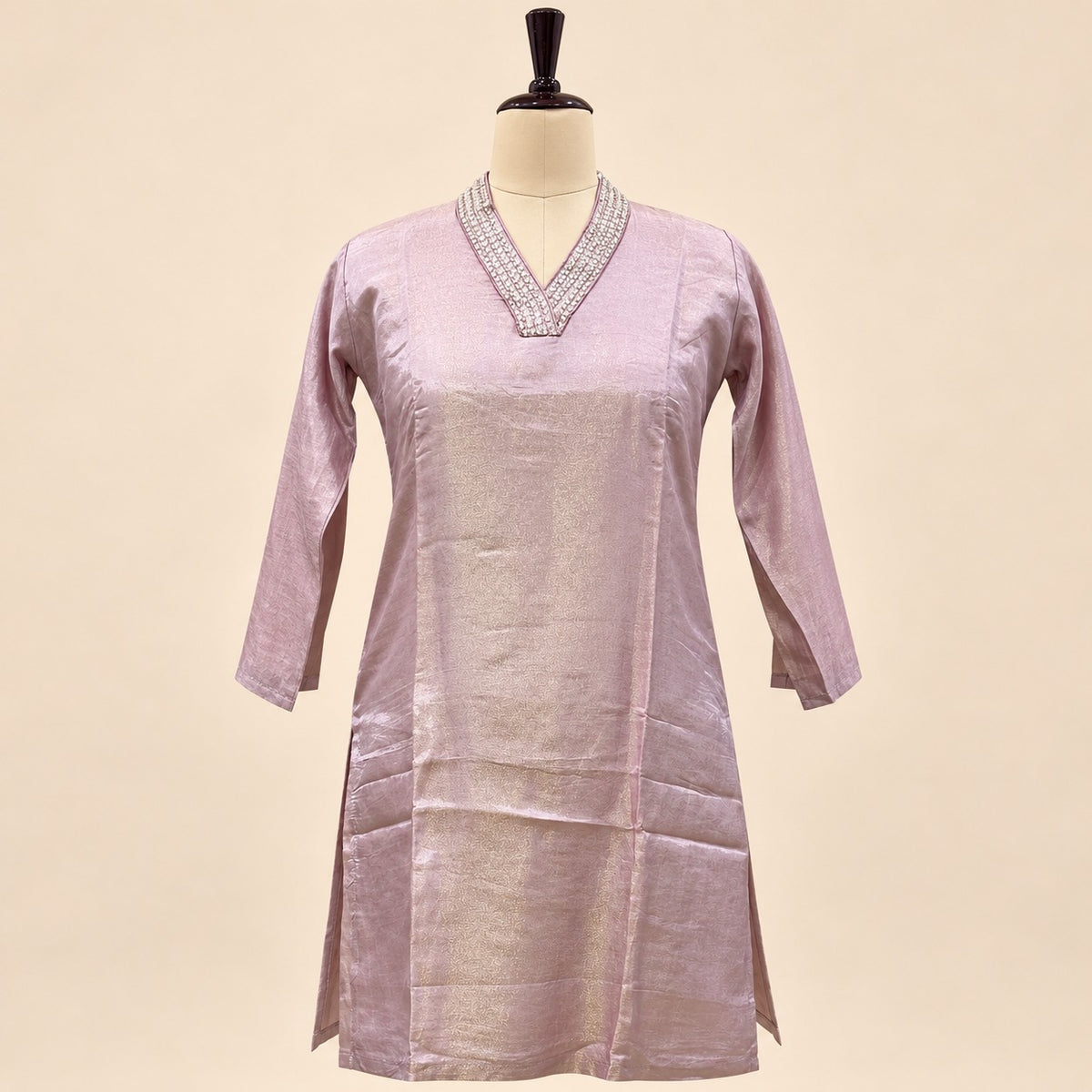Elegant Lavender Raw Silk Palazzo Salwar Set