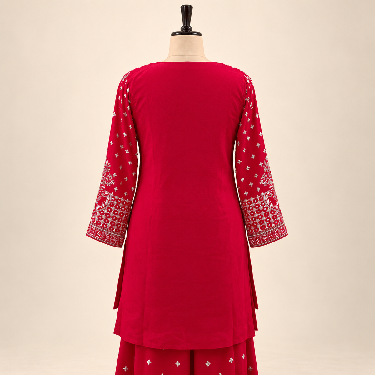 Peach Embellished Shimmer Salwar Set with Elegant Dupatta