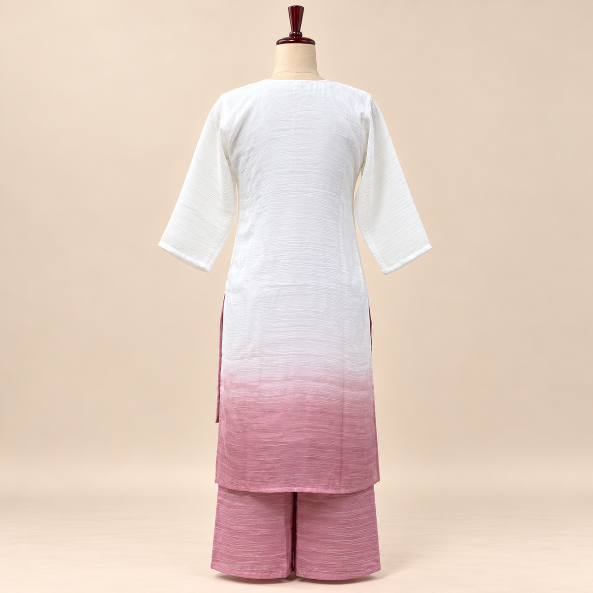 Onion Crush Floral Embroidered Kurta Set with palazzo and Dupatta