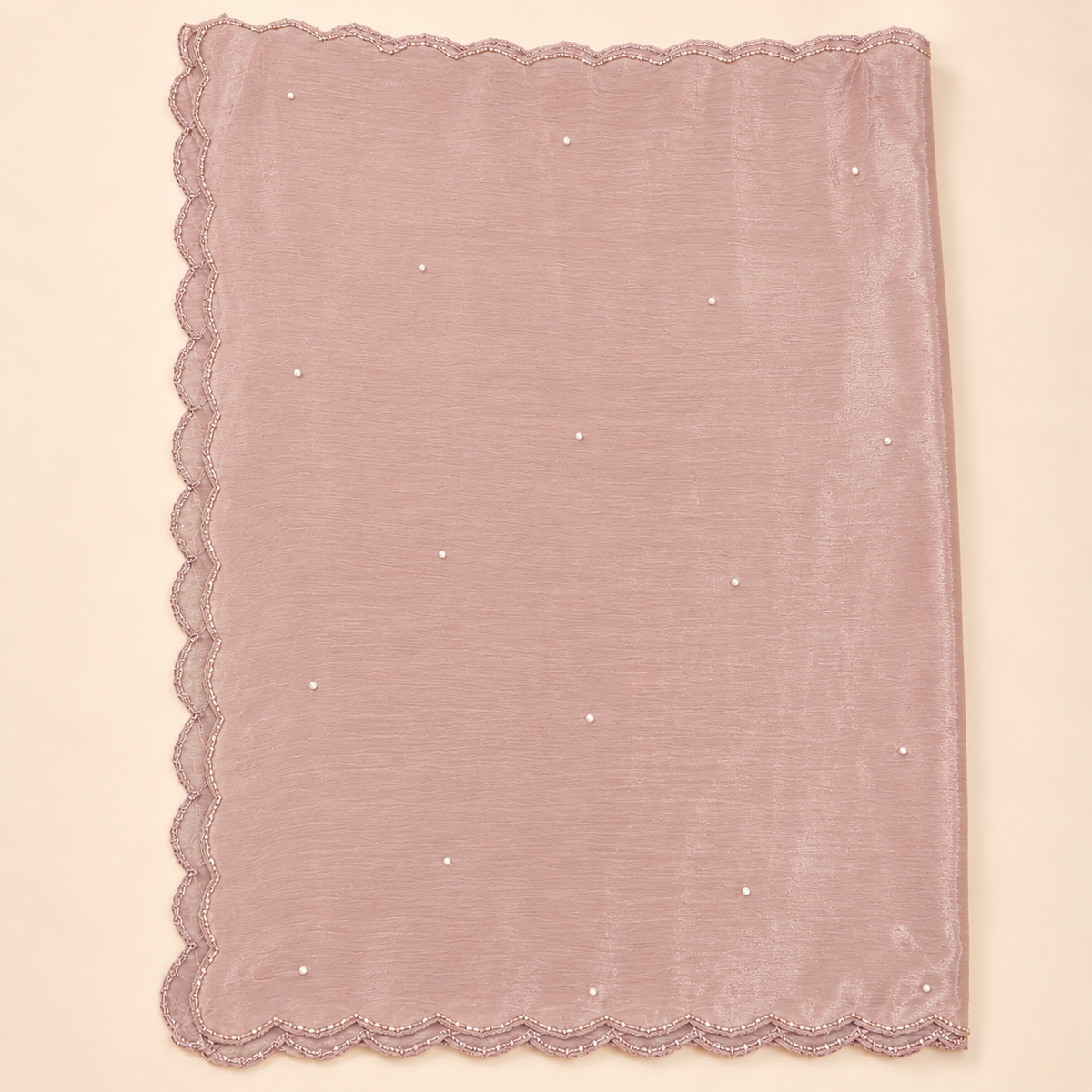 Dusty Pink Embellished Georgette Salwar Suit with Dupatta