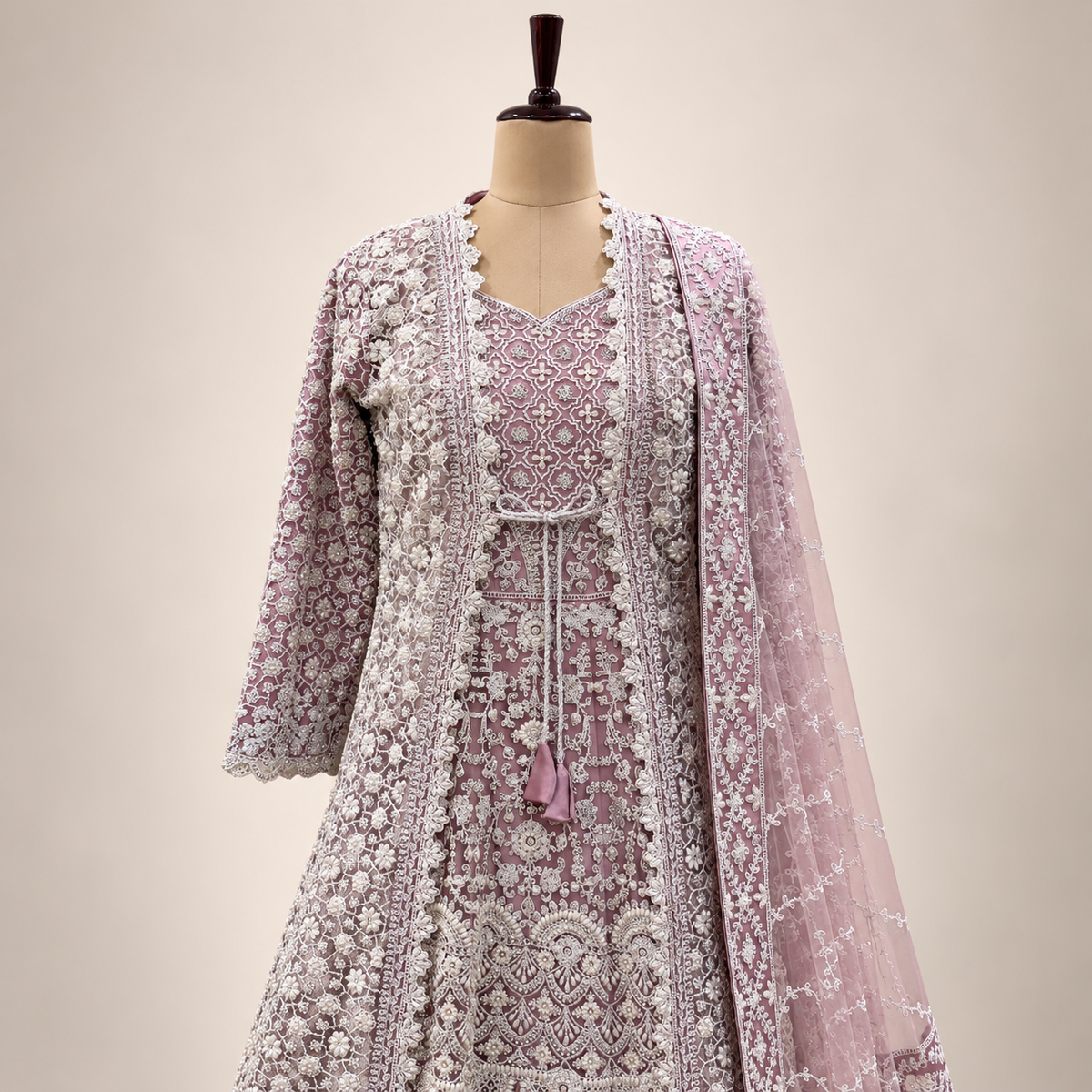 Blush Pink Regal Embroidered Gown