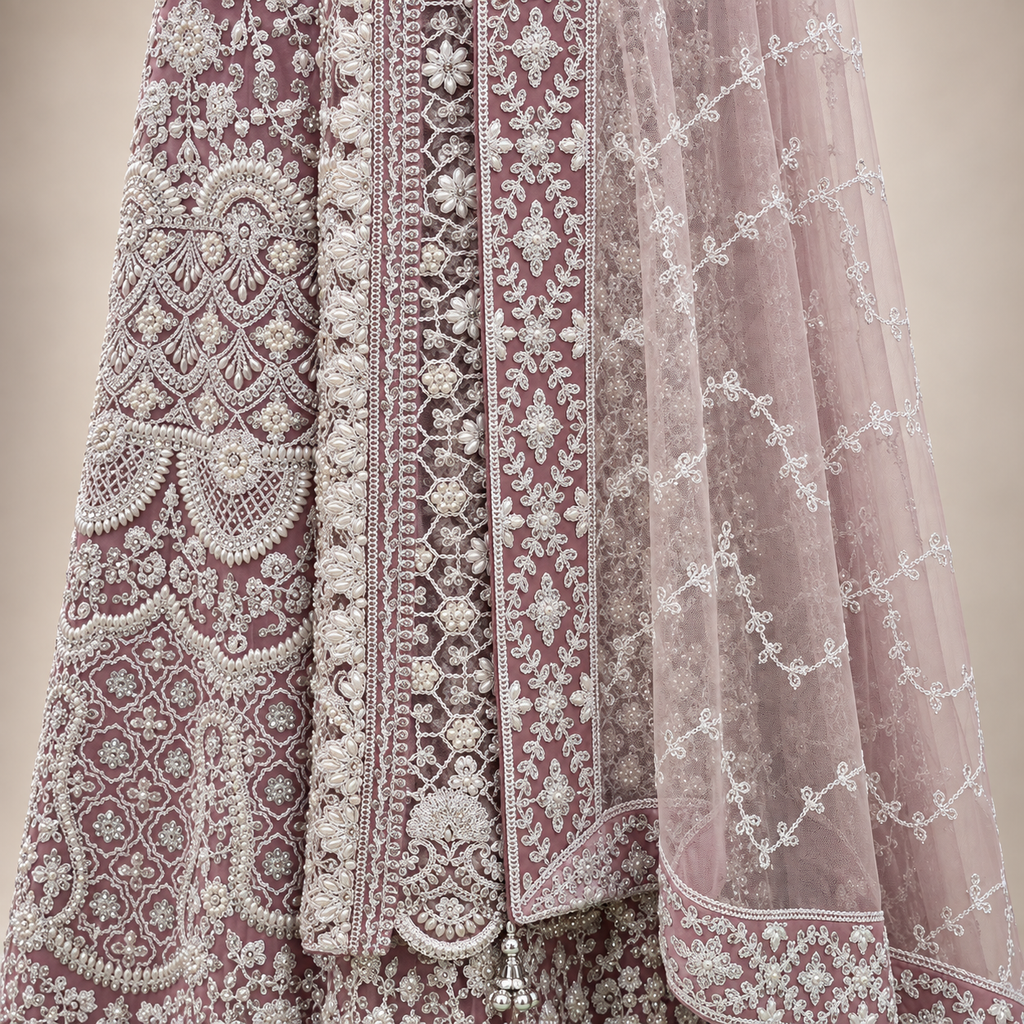 Blush Pink Regal Embroidered Gown