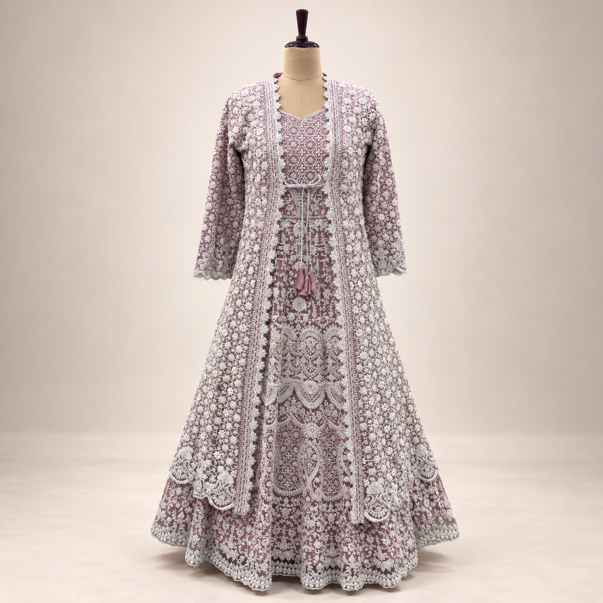 Blush Pink Regal Embroidered Gown