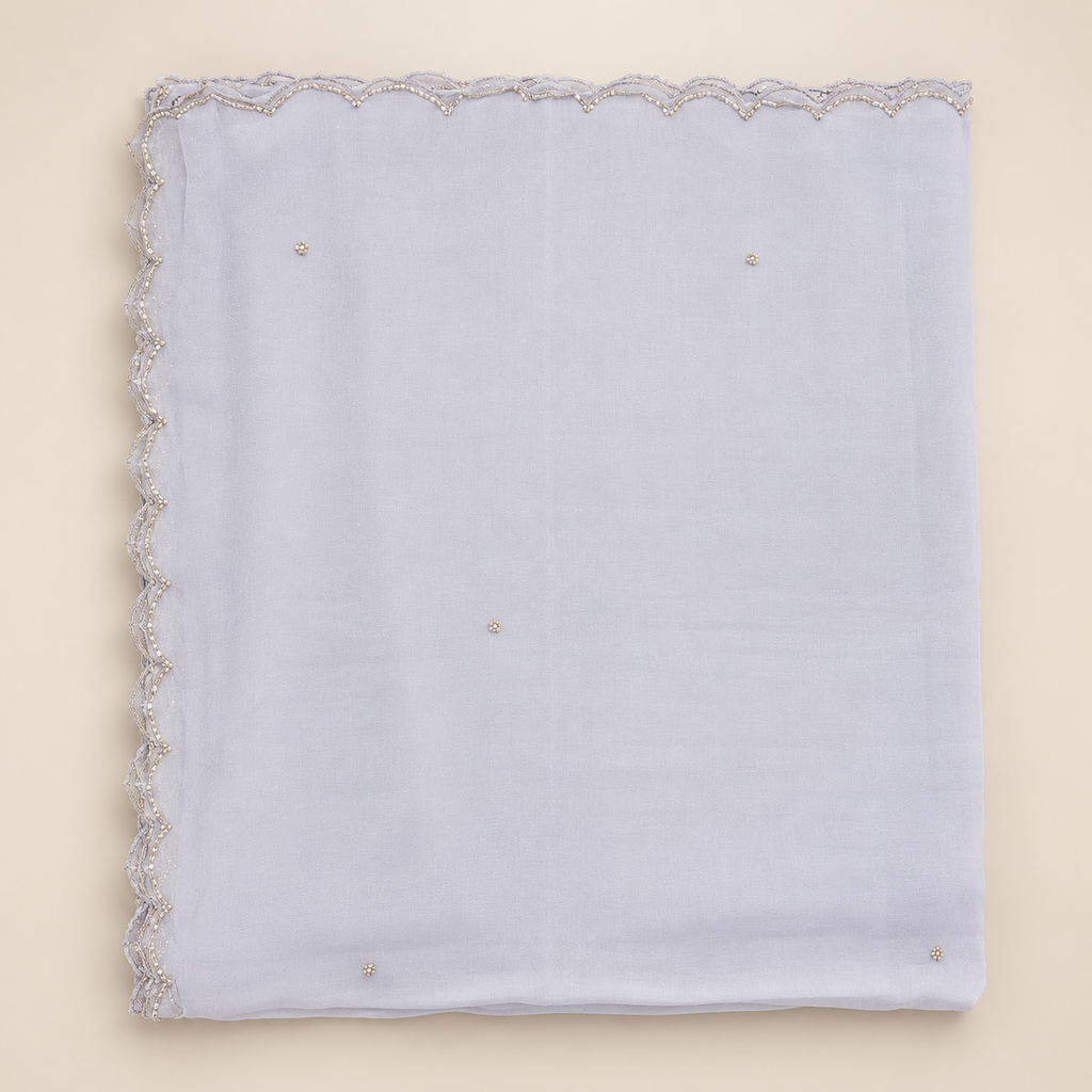 Lavender Embroidered Chinon Sharara Salwar Set with Dupatta