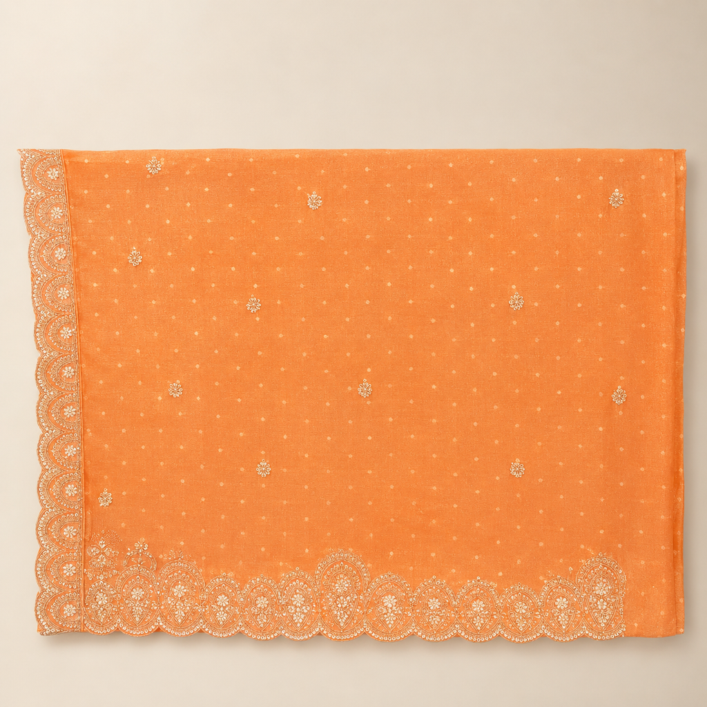 Peach Orange Embellished Designer Lehenga Set