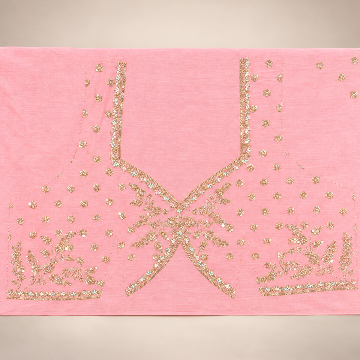 Rose Pink Embellished Lehenga Set with Scalloped Dupatta