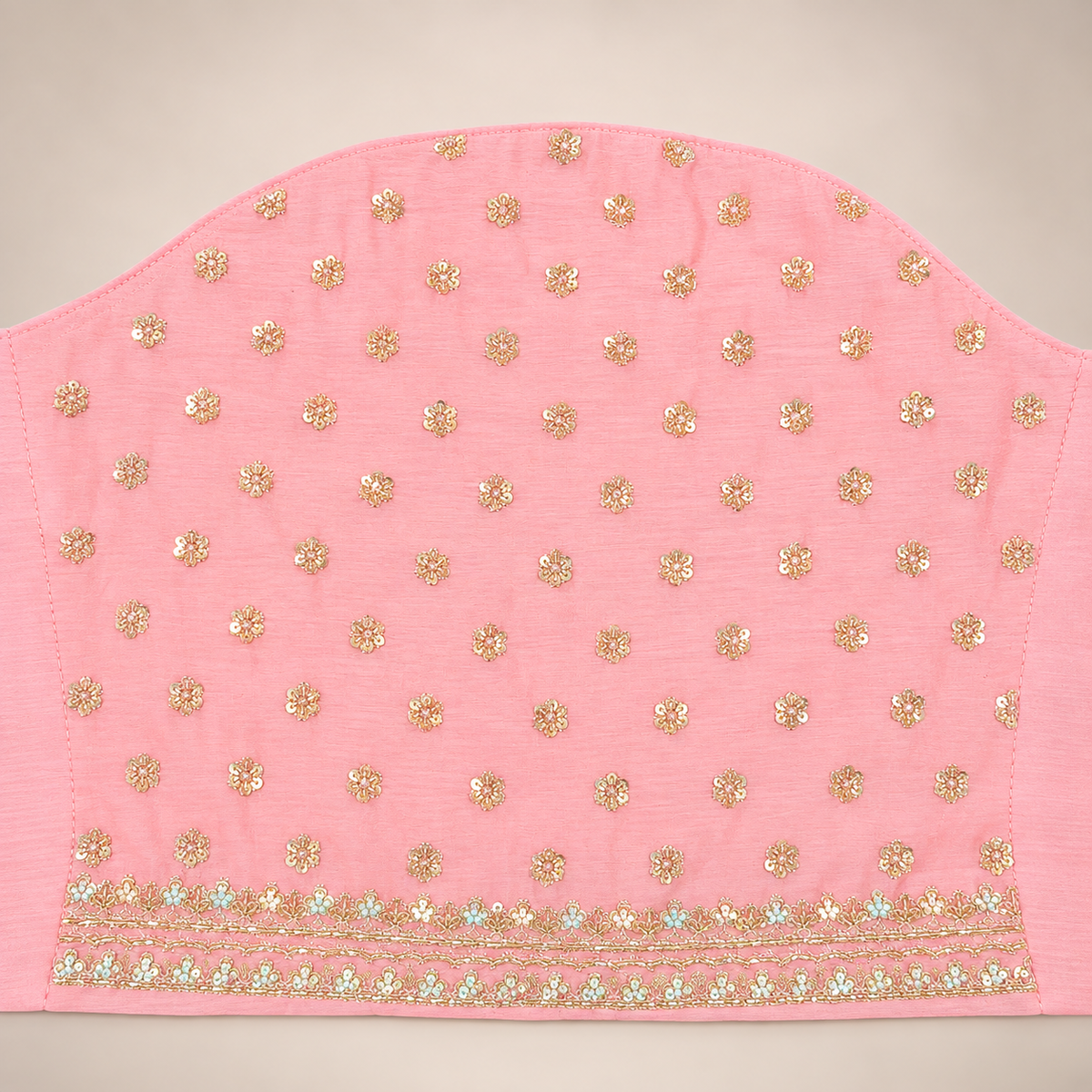 Rose Pink Embellished Lehenga Set with Scalloped Dupatta