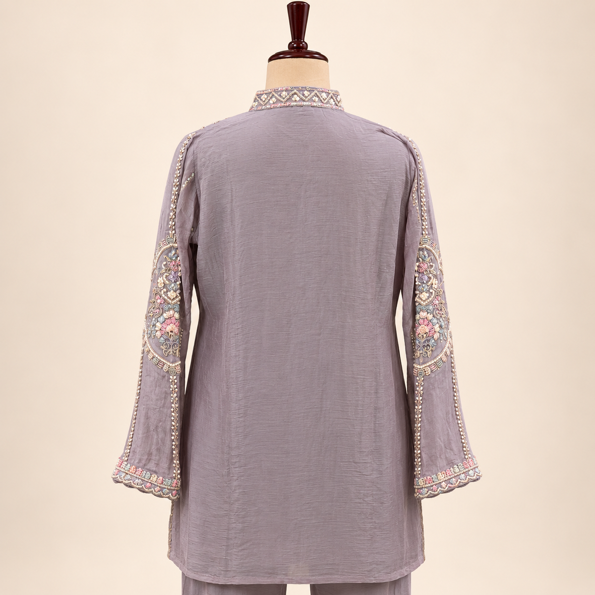 Lavender Multi colour Embellished Sharara Salwar Suit