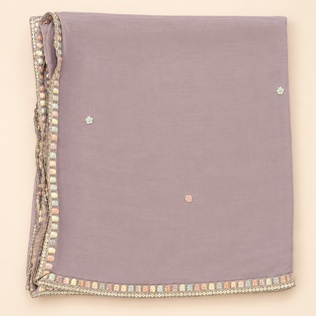 Lavender Multi colour Embellished Sharara Salwar Suit
