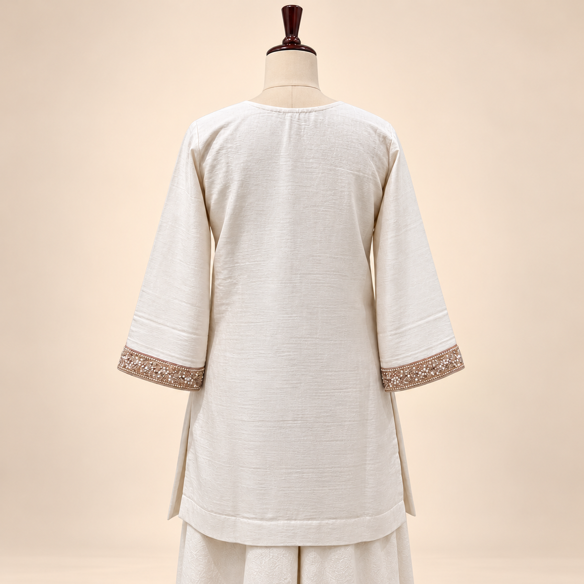 Cream Fendi Embroidered Palazzo Suit