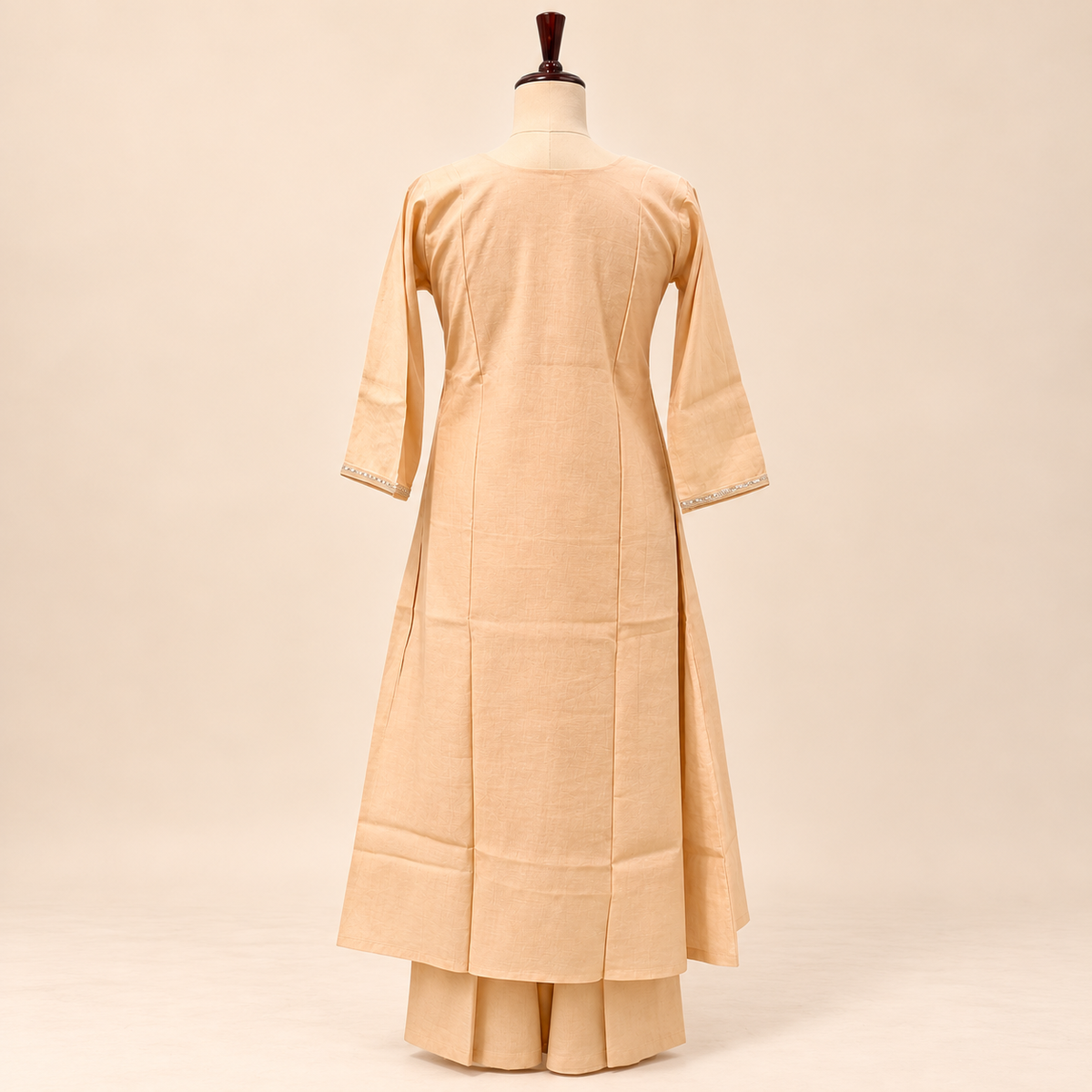 Multicolour Embroidered Cotton Kurta Set with Palazzo