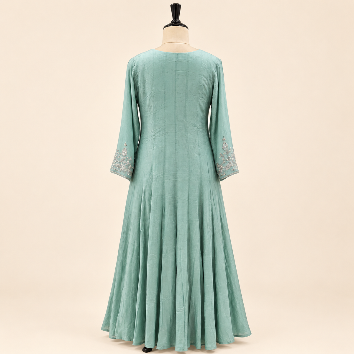 Green Embroidered Chiffon Salwar Set with Elegant Dupatta