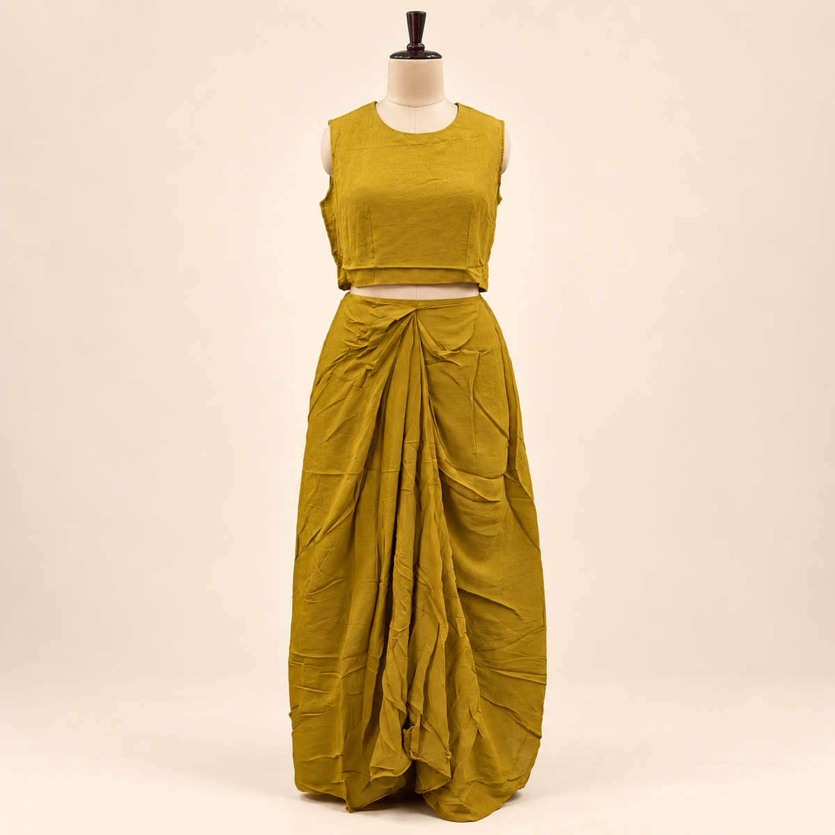 Mustard Floral Embellished Front-Open Salwar Suit