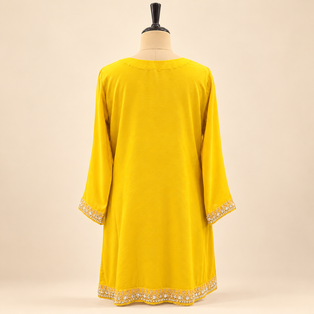 Shimmer Yellow Embroidered Chiffon Sharara Salwar Set with Dupatta