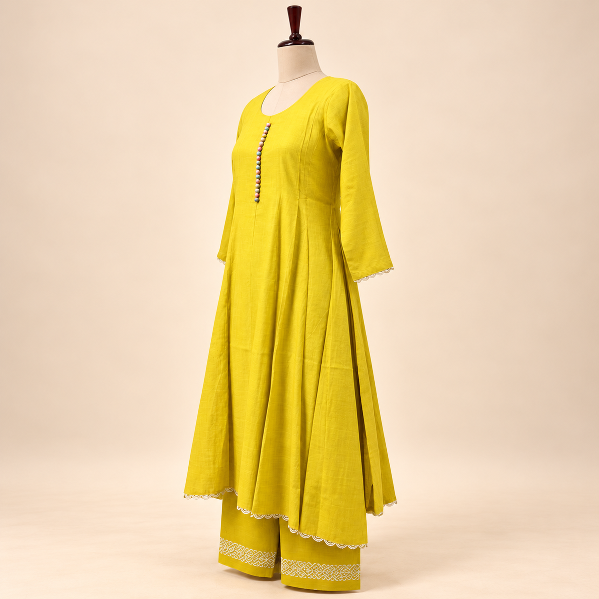 Multicolour Printed Cotton Kurta Set