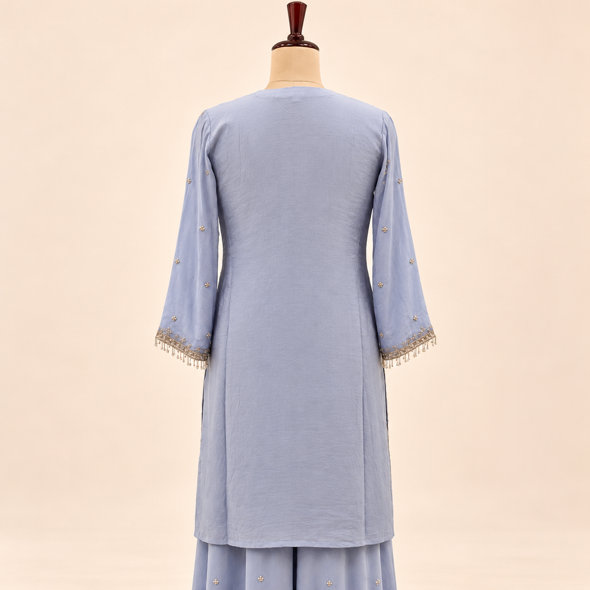 Lavender Embroidered Chinon Sharara Salwar Set with Dupatta