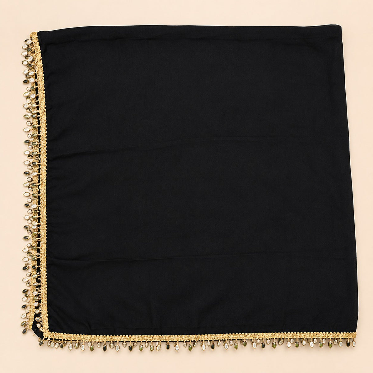 Elegant Black Crepe Embroidered Palazzo Salwar Set