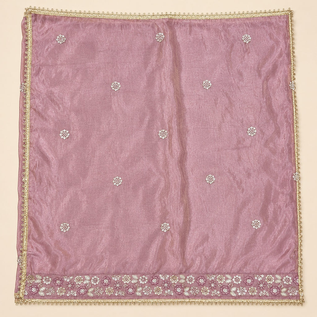 Elegant Lavender Raw Silk Palazzo Salwar Set